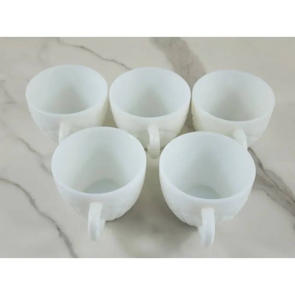 The Concord Milk Glass Punch Mug Cups 2 3/4